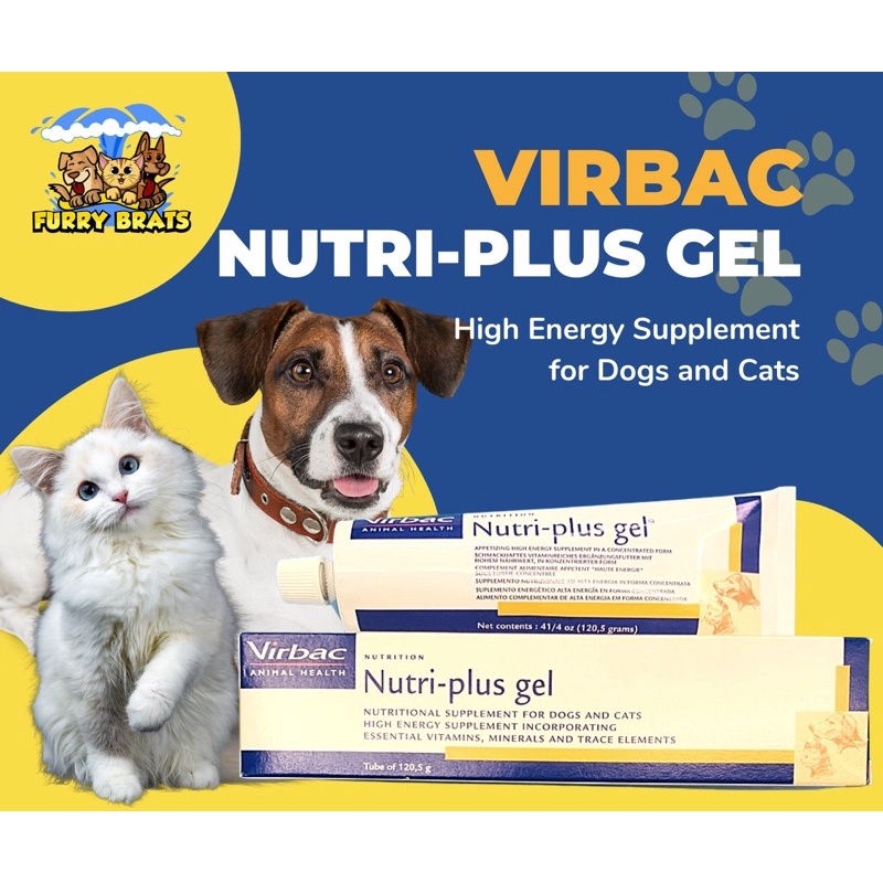 VIRBAC Nutriplus Gel High Energy Supplement for Dogs and Cats (120.5g