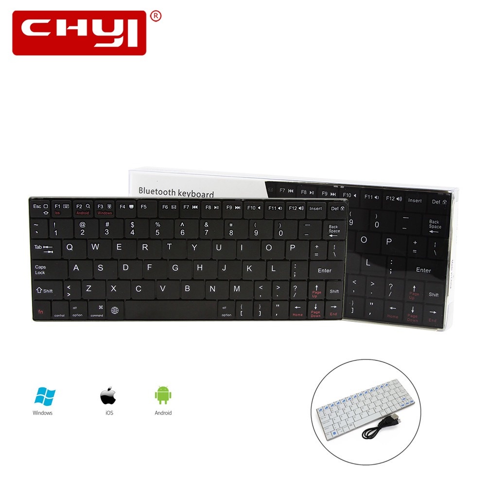 Ultra Slim Bluetooth Keyboard 80 Multimedia Keycaps Wireless Keyboard
