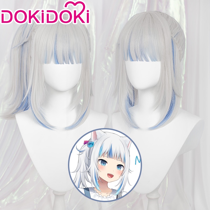 DokiDoki Hololive English Cosplay Gawr Gura Wig Cute Wig Single ...