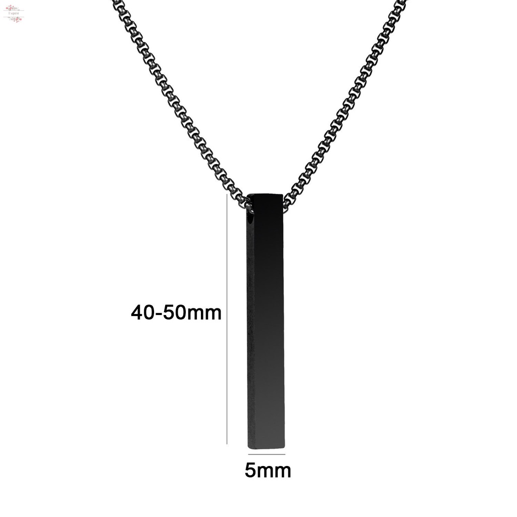 Minimalist Vertical Bar Pendant Necklace - Stainless Steel Simple Bar Necklace For Women, Multiple Lengths & Colors - View #4