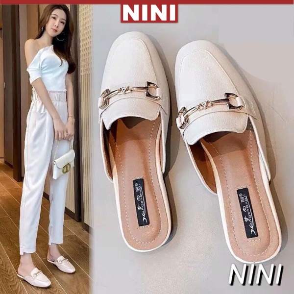 35-43 Large Size Shoes 41 Flat Sandals Women's Half Slippers