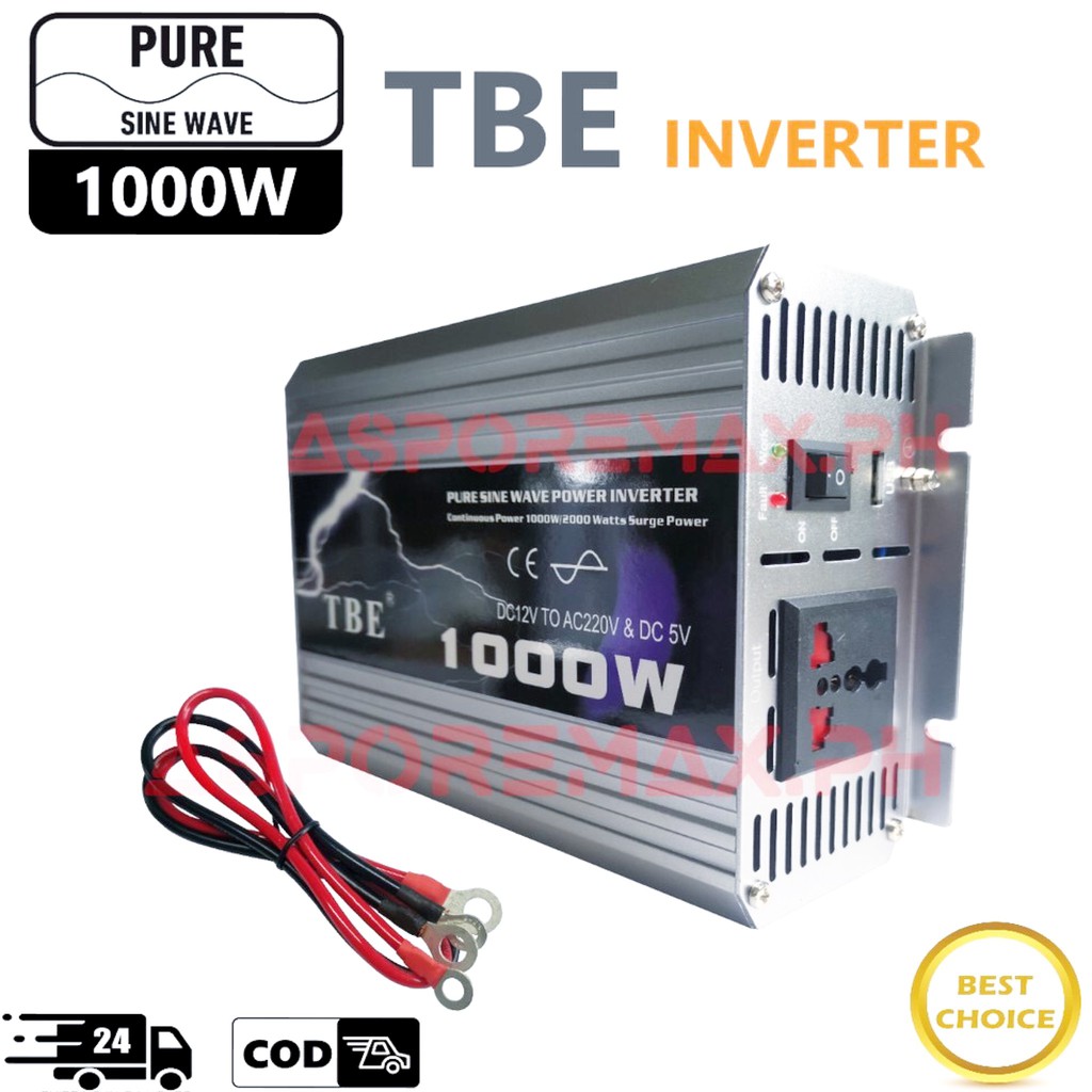 TBE PURESINE WAVE INVERTER 1000W 12V PURE SINE WAVE POWER INVERTER ...