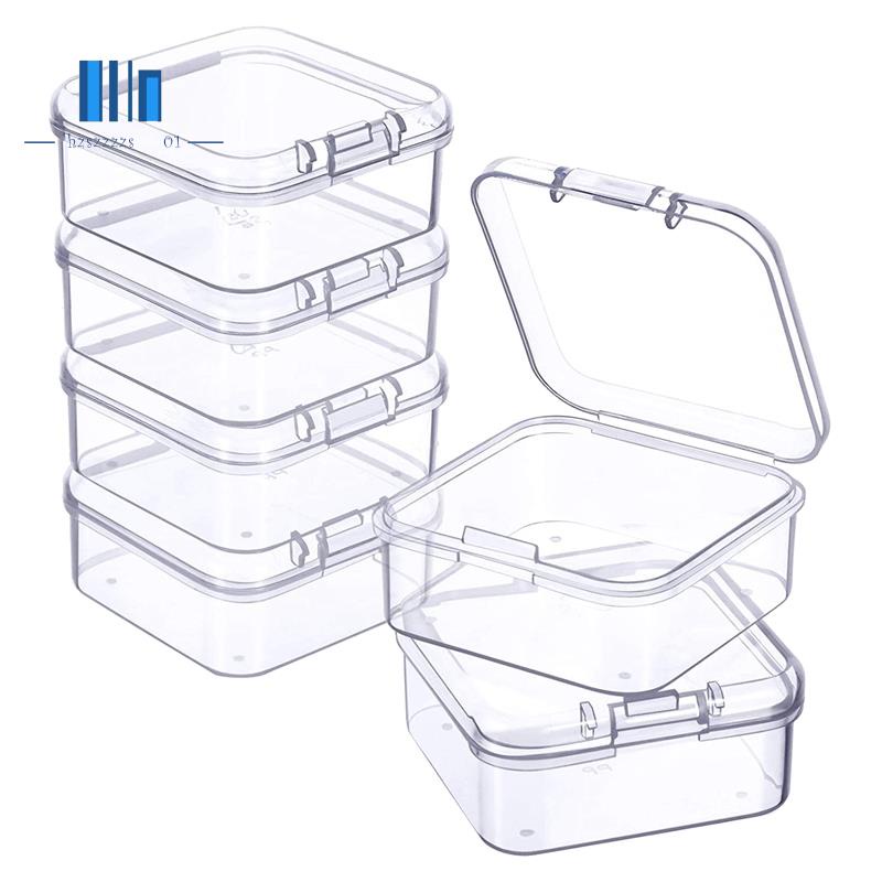 6 Pieces Mini Plastic Clear Storage Box for Collecting Small Items ...