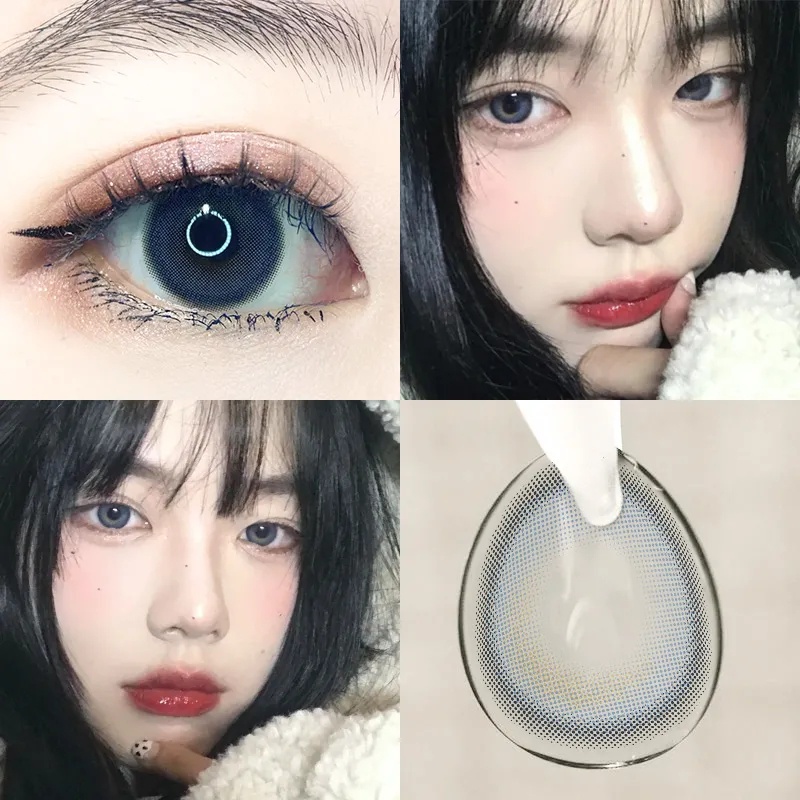 Yimeixi Contact Lenses Milk Blue SeriesDioptric Graded 2Pcs/Pair