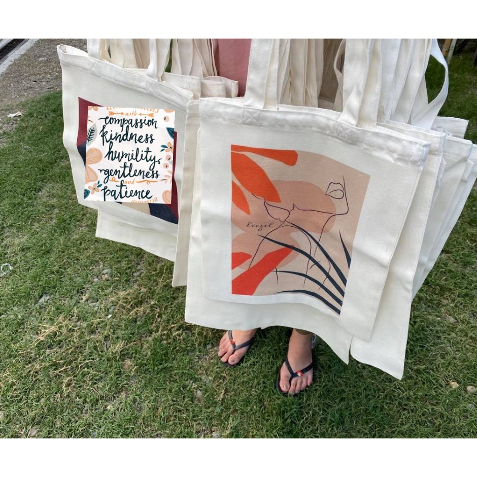 Personalized Tote Bag Flat High Quality Katsa Canvas Souvenir Giveaway ...
