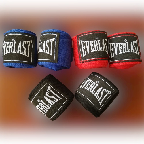 EVERLAST 2PCS/Roll Cotton 2.5M Boxing Sports Strap Boxing Bandage MMA