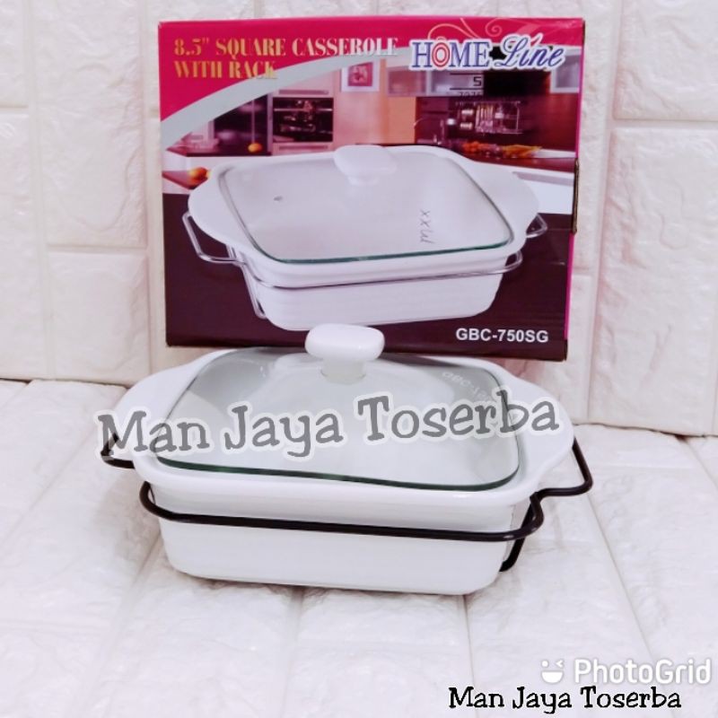 Serving Container Ceramic Box With Glass Lid Homeline | Shopee Philippines