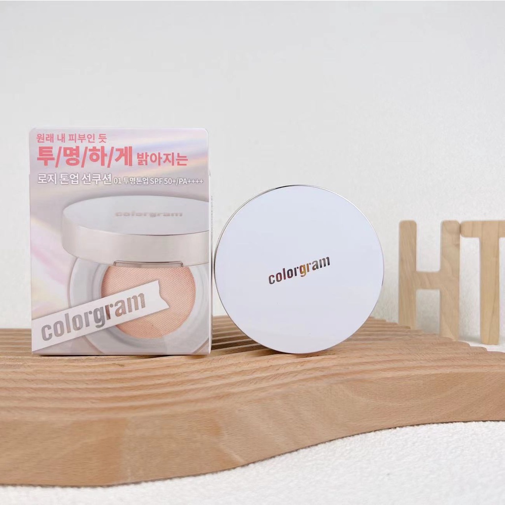 Colorgram Rosy Tone Up Sun Cushion 15g-01 Transparent Tone Up (SPF50 ...