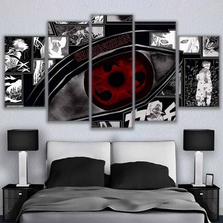 Anime Naruto Akatsuki Wall Art Decor Naruto Wall Art Decor 5pieces HD ...