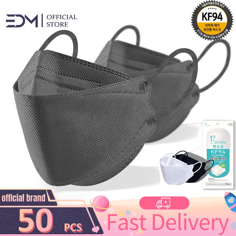 2022【Funlala Brand】KF94 Mask Original 50 Pcs FDA Approved 4ply KF94