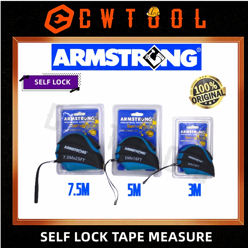 ARMSTRONG SELF LOCK TAPE MEASURE Steel Measuring Tape (Self Lock ...