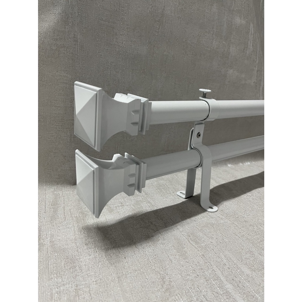 Double Curtain Rod Complete Set Of Rods Rail Accessories | Shopee ...