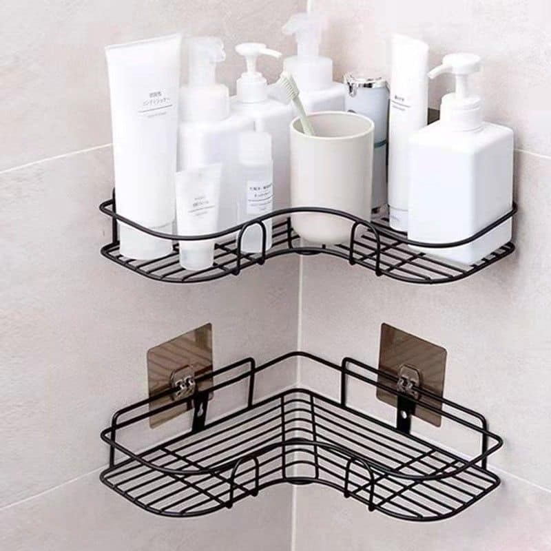 Triangular corner shelf bathroom kitchen shower box shelf storage rack ...