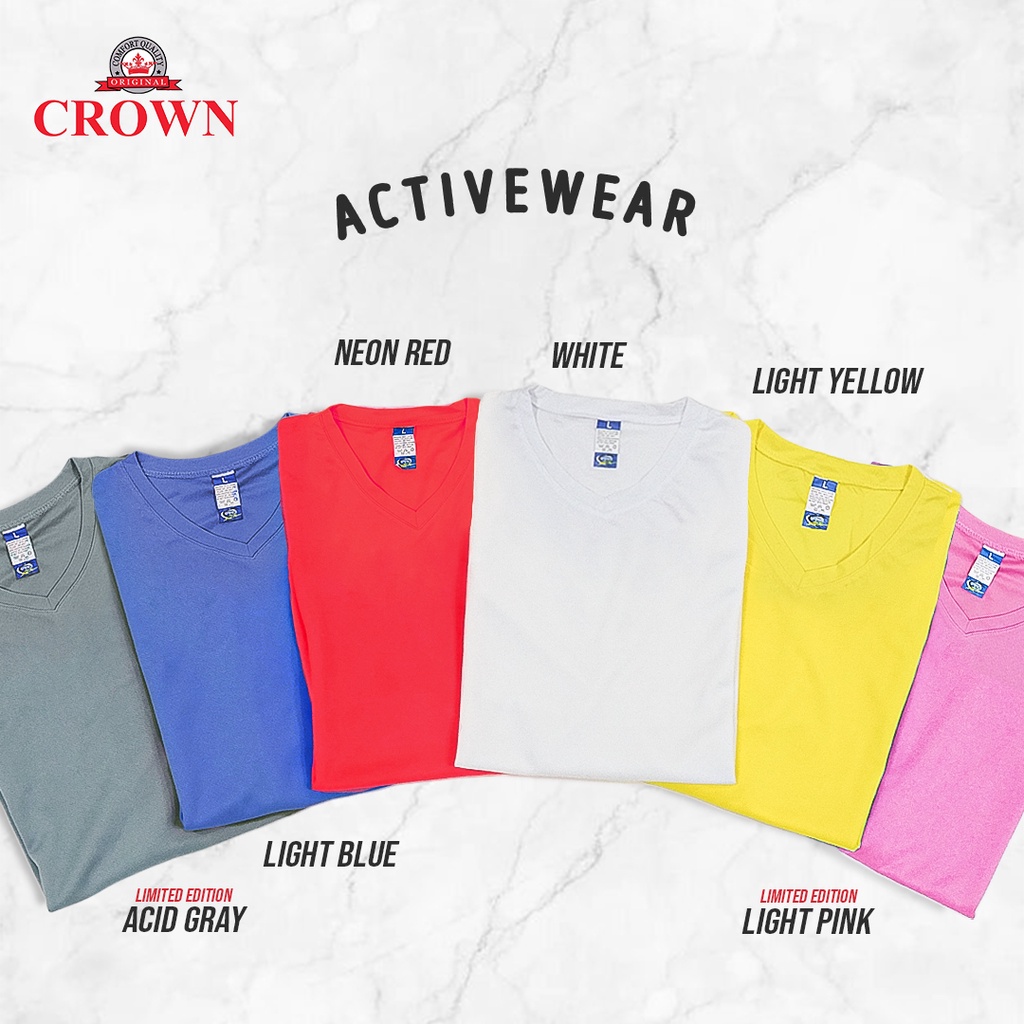 Crown Mens | Active Wear V-neck Drifit Shirt | Light Colors l Light ...