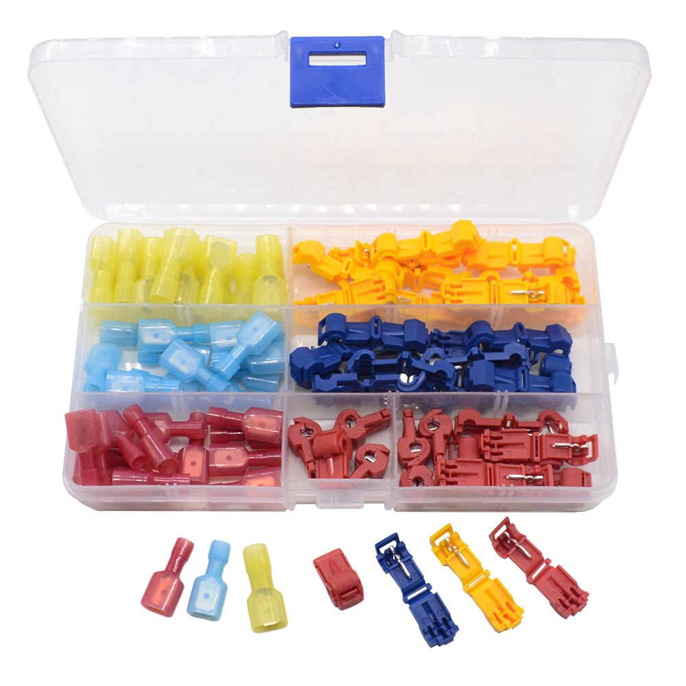 90PCS/BOX T Type Electrical Connectors Quick Wire Splice Taps and