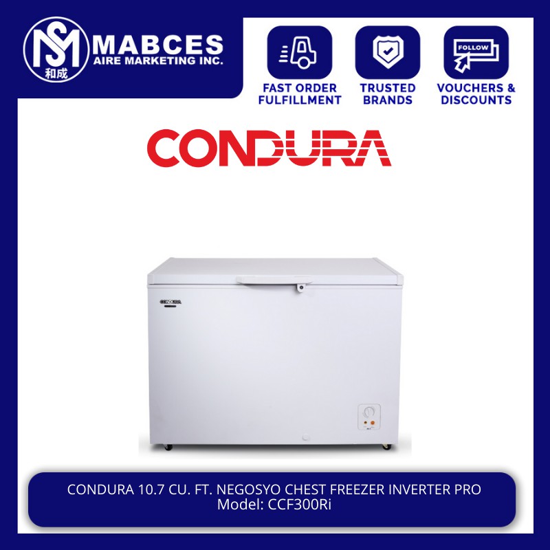 Condura 10.7 cu. ft. Chest Freezer Inverter Pro CCF300Ri Shopee