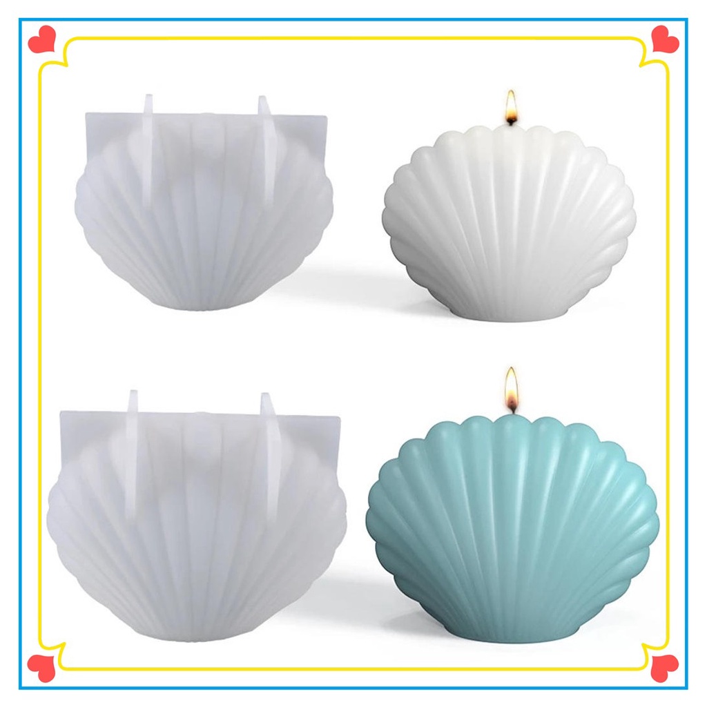 3D Ocean Shell Silicone Candle Mold DIY Plaster Craft Mold Home Decor ...