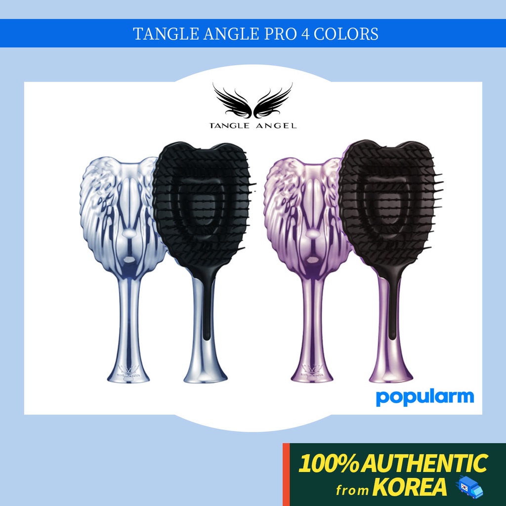 (1+1) Tangle Angel PRO Hair Brush Detangler Brush Good Massage 100% ...