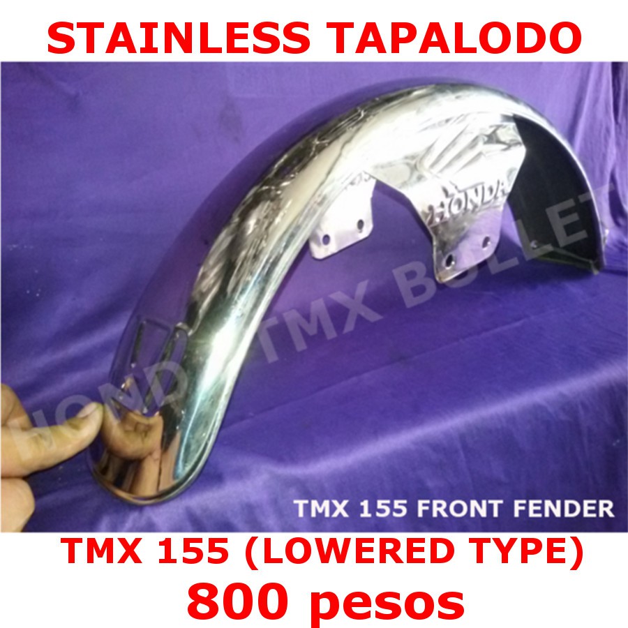 SEMI SMALL TYPE Front Fender , Tapalodo for Honda TMX 155 Stainless for ...
