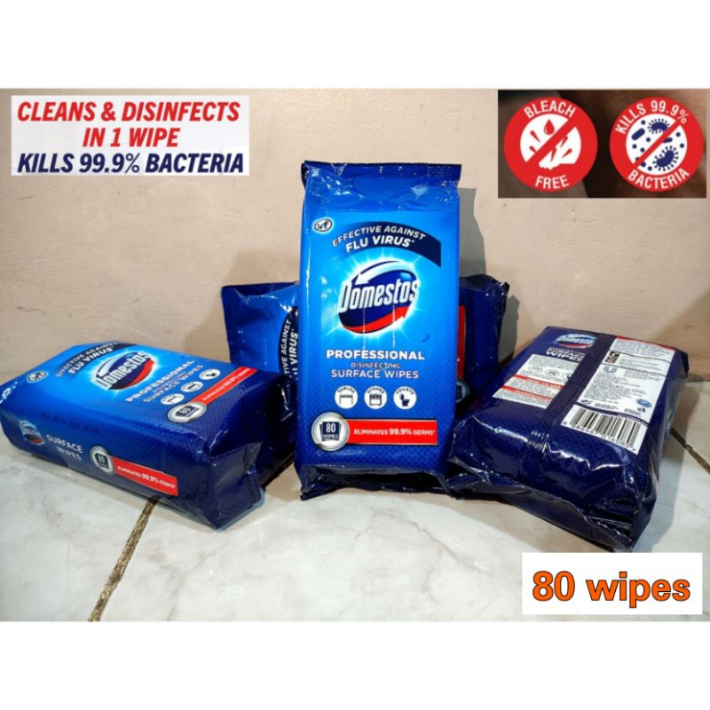 Domestos Professional Disinfecting Surface Wipes 80s Antibacterial