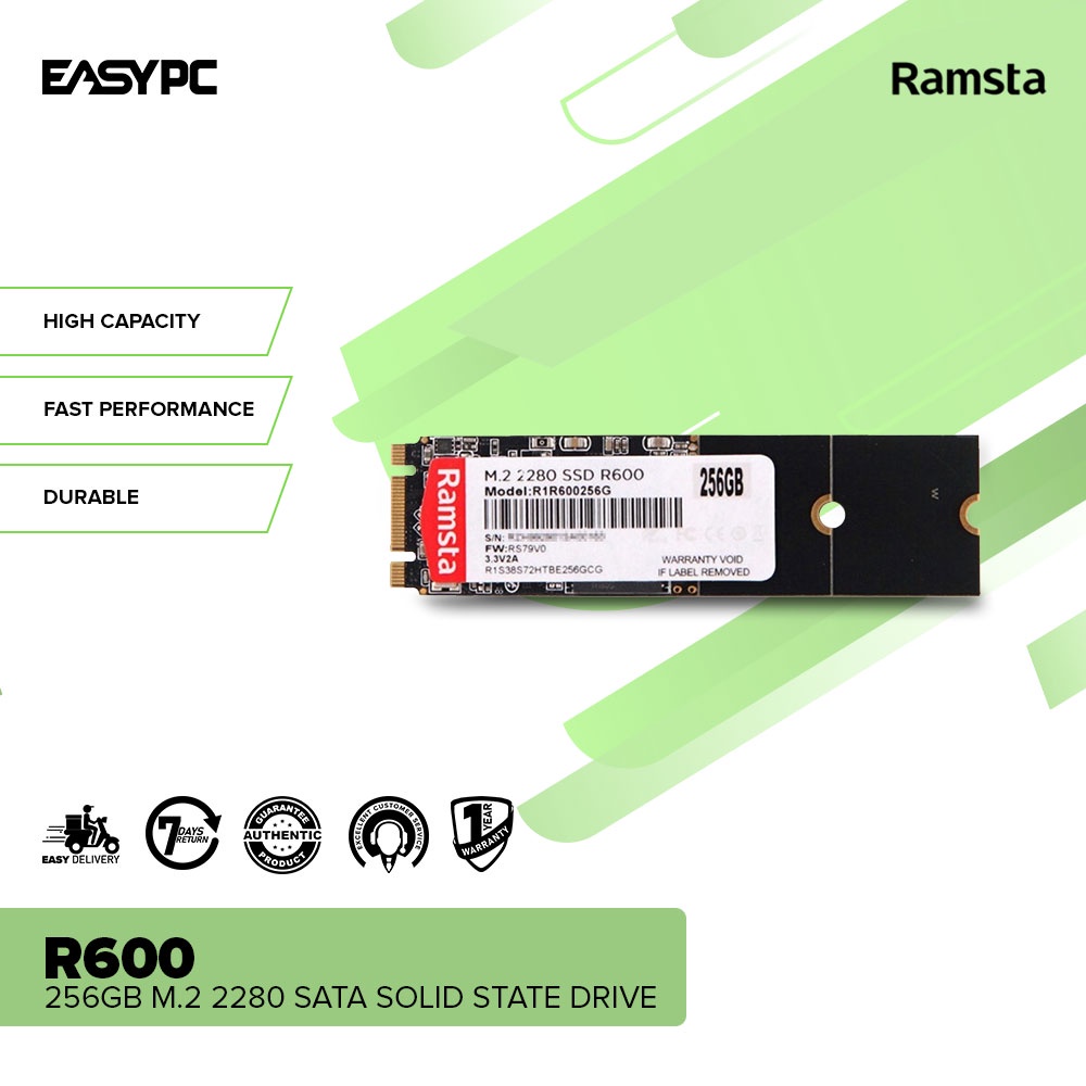 EasyPC | Ramsta R600 256GB M.2 2280 SATA Solid State Drive | Shopee ...