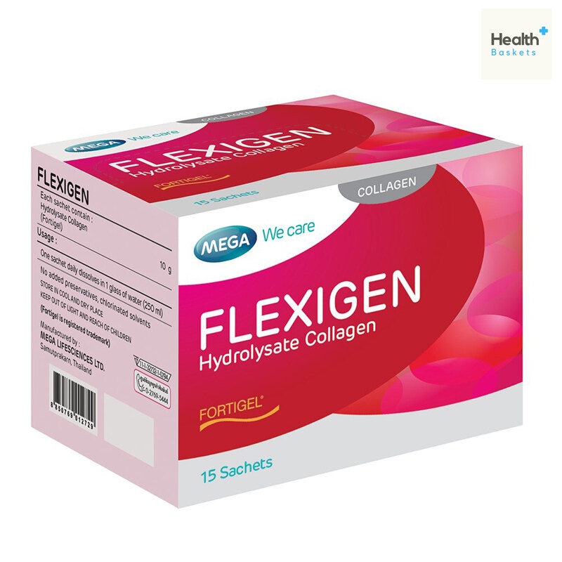 Mega we care Flexigen collagen hydrolysate Flakes 15 Sachets 1 Box ...