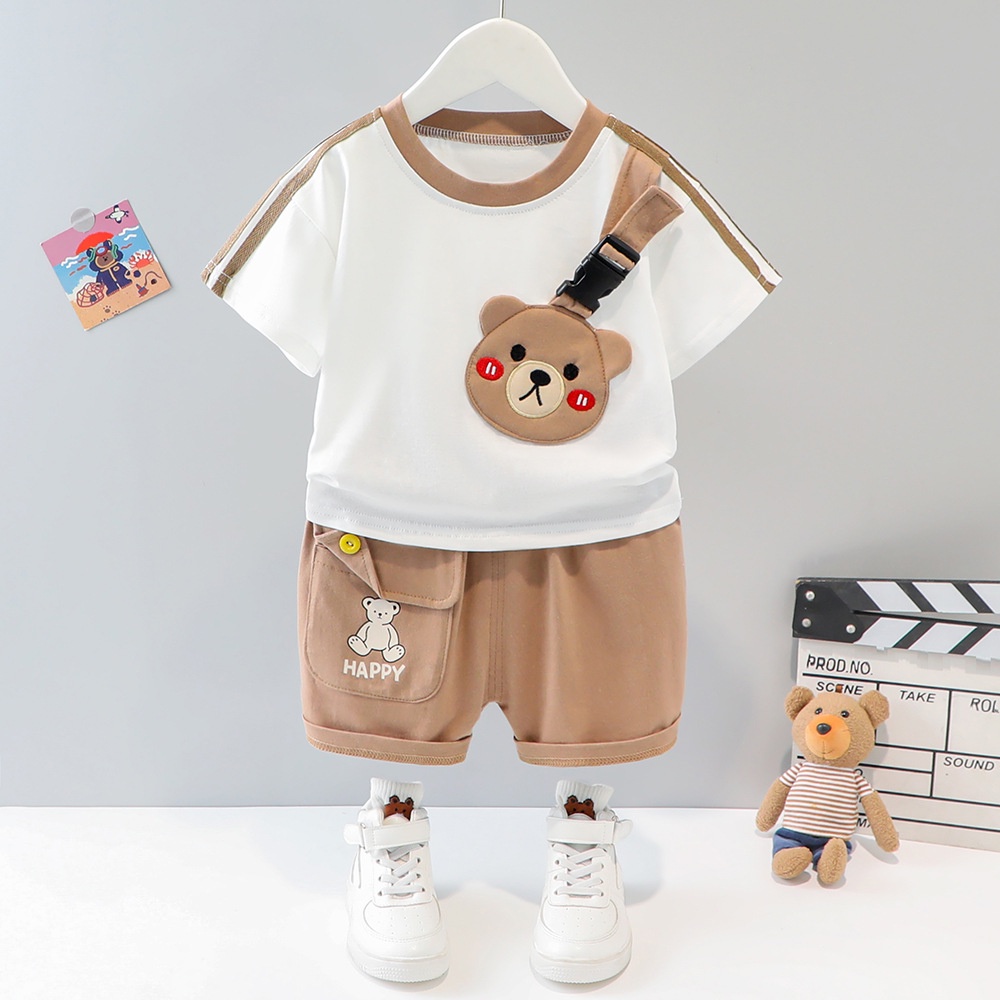 baby boy and baby girl cute summer clothes set kids suit toddler cotton ...