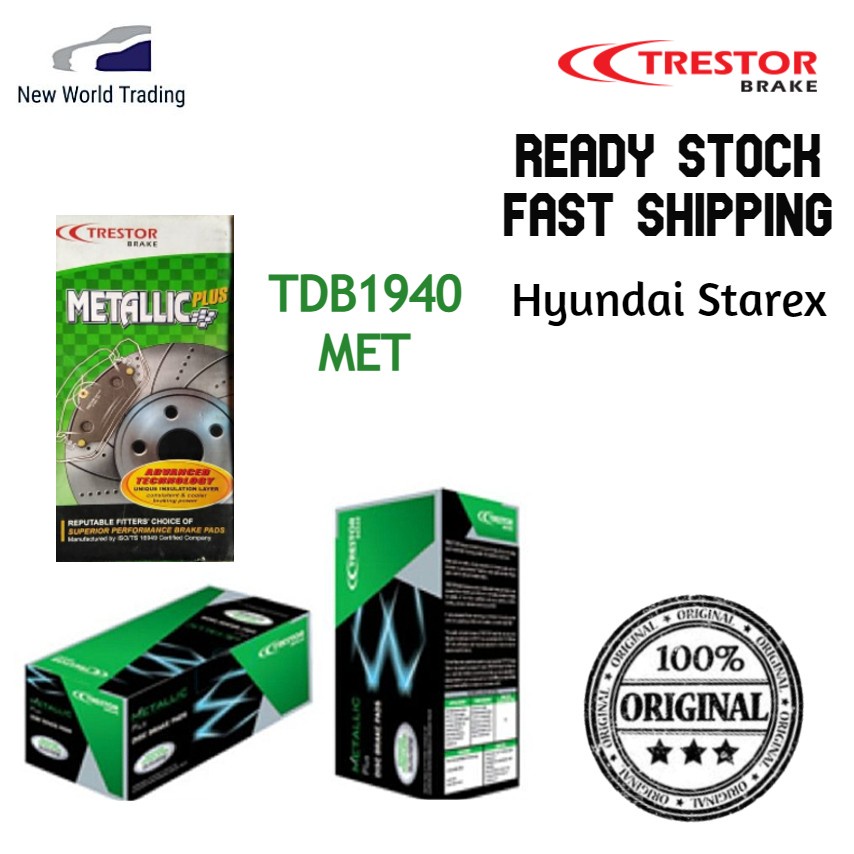 [TRESTOR] TDB1940 FRONT Disc Brake Pad for Hyundai Starex | Shopee ...