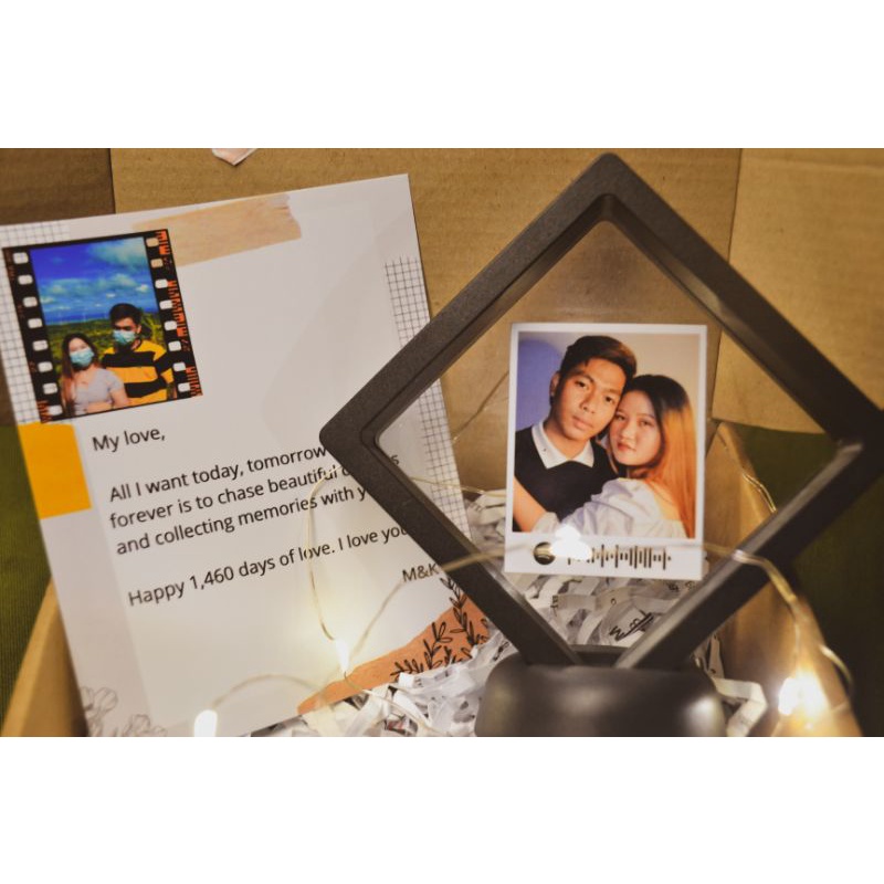 Two-way Floating Frame Package (Floating Frame+Love Letter+Fairy Lights ...