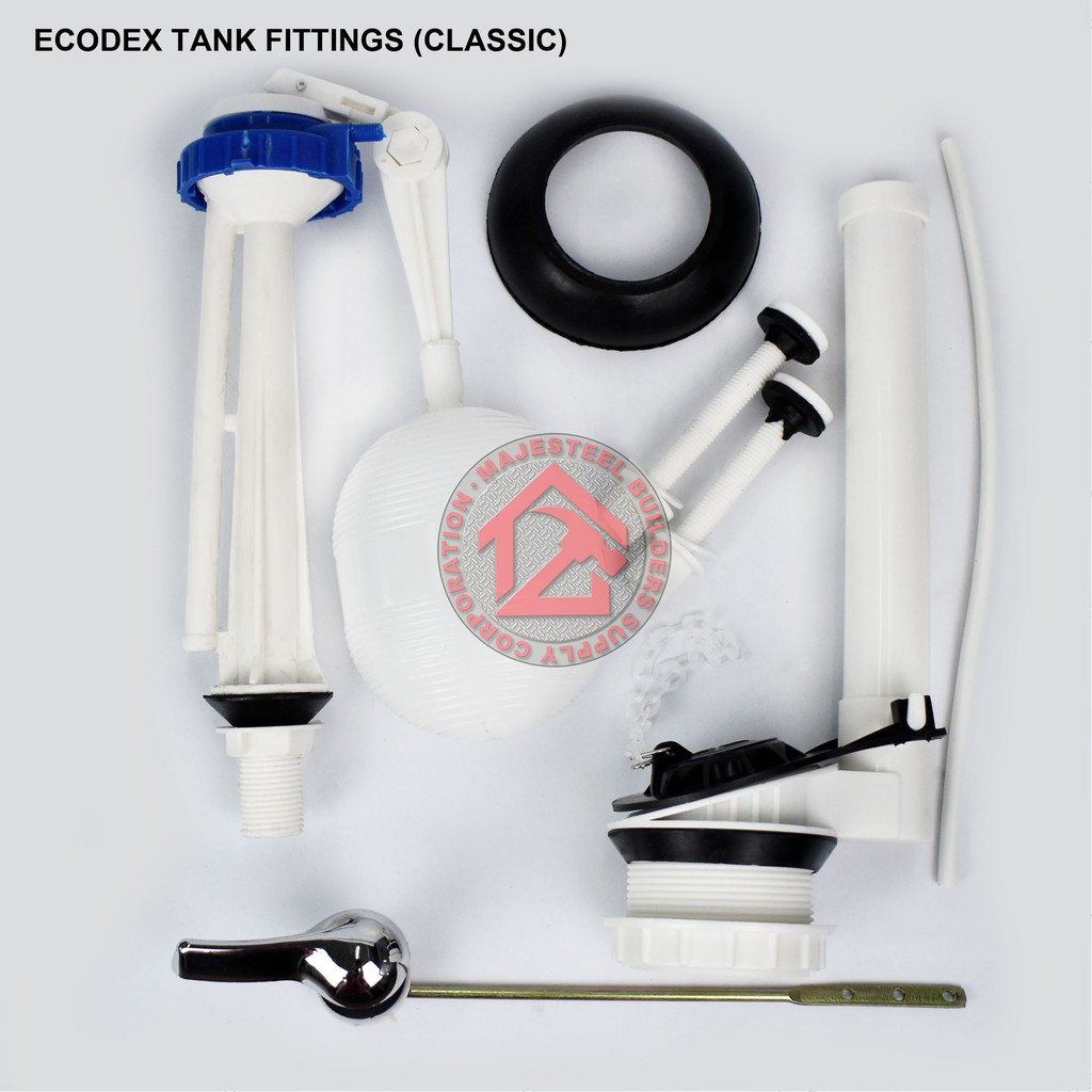 Ecodex Repair Kit Water Tank Fittings for Toilet Flush Universal Toilet Tank  Flush Lever Type Handle