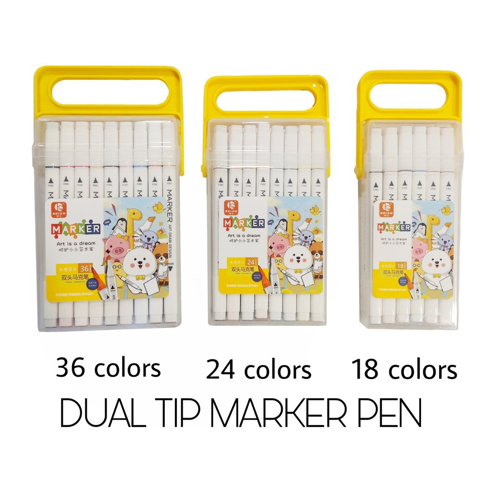 Child needs Kid child ♥[WHITE#605] DUAL HEAD COLORING MARKER PENS♤