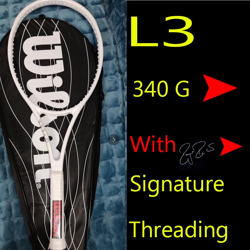 Wilson High End Customization L2/L3 Grip Tennis Racket Professional Tennis Racquet Carbon 1 Pc