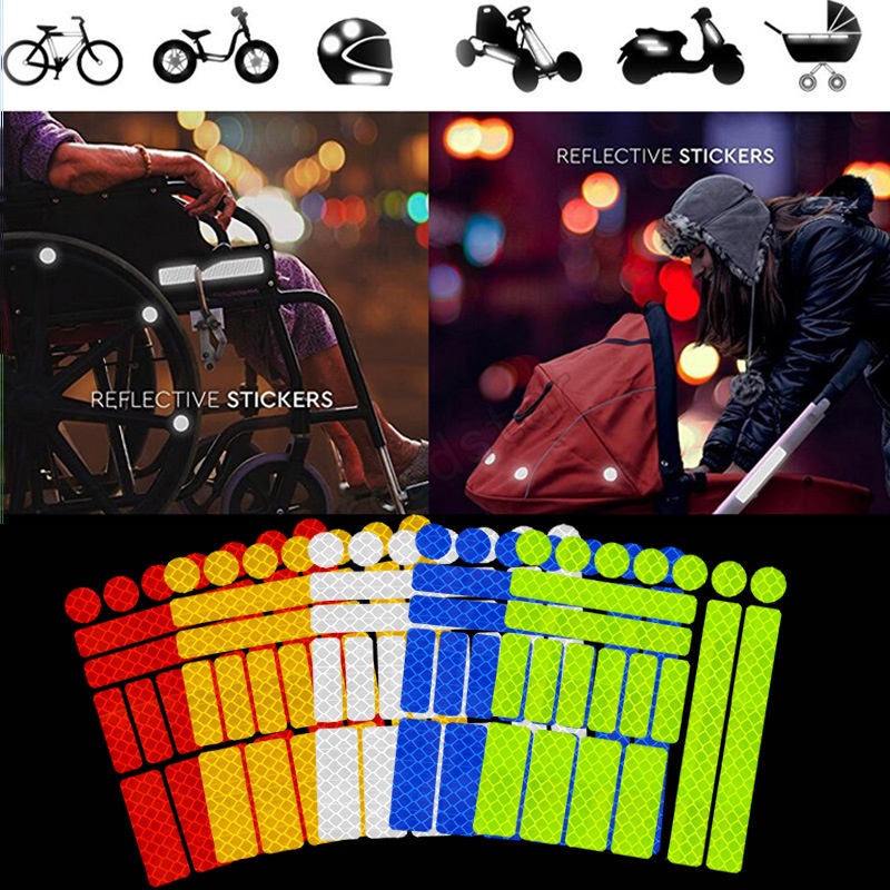 21pcs multi-purpose safety sign stripes night warning reflective ...