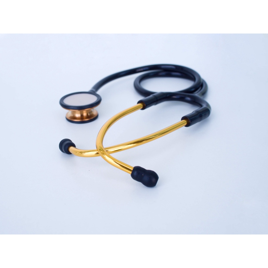MENDO BLACK GOLD Replacement Stethoscope Rubber Tubing + BLACK Binaural
