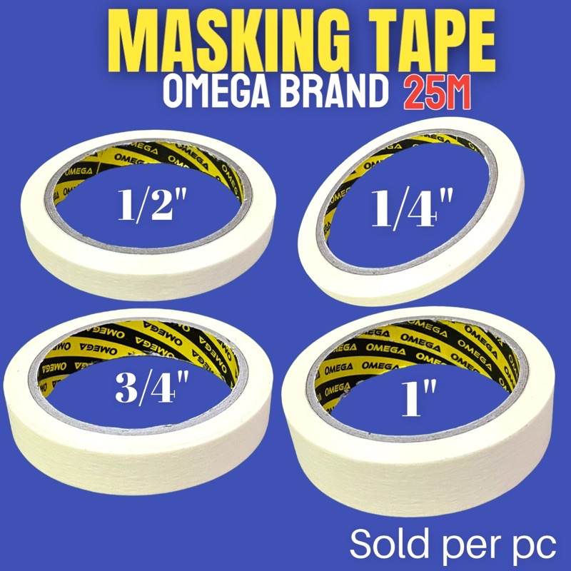 OMEGA Masking Tape 1/2, 3/4