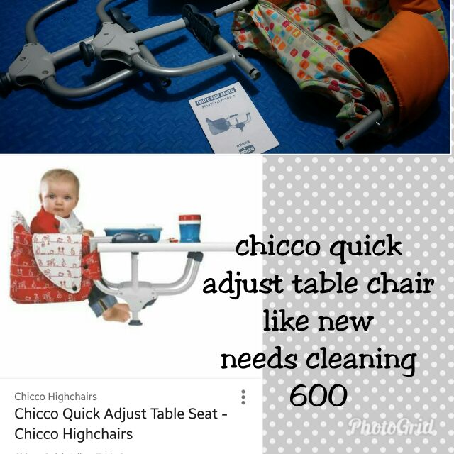 Chicco quick 2025 adjust table seat