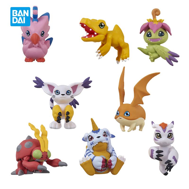 Bandai Gashapon Toy Digimon Hugcot 8Pcs Agumon Tailmon Gabumon 4Cm Cute ...