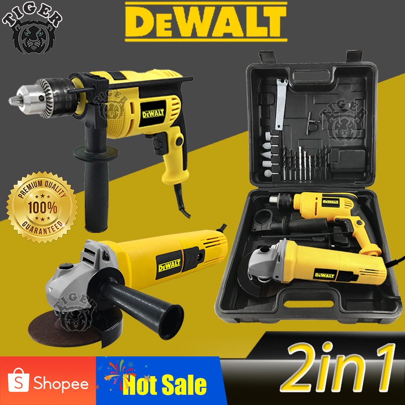 dewalt drill 13mm and DeWALT Grinder 100mm Drill and Grinder set Tool 2in1 set