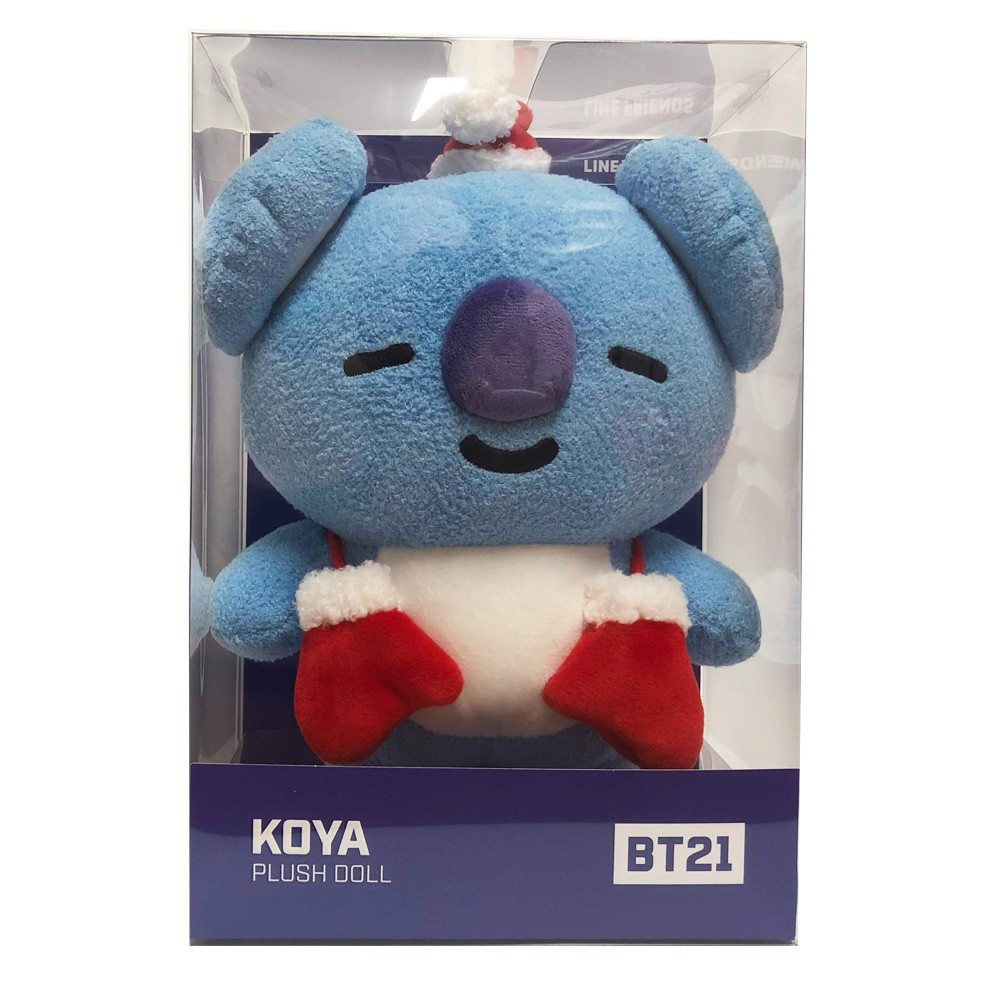 OFFICIAL BT21 CHRISTMAS PLUSH DOLL 25cm / AUTHENTIC BT21 STANDING PLUSH ...