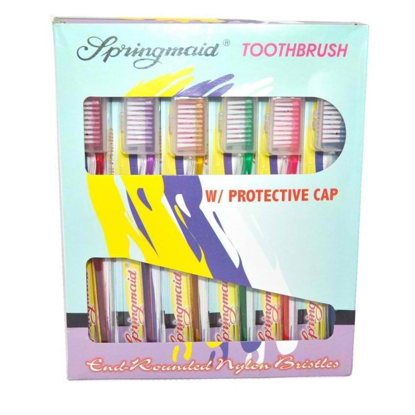 Springmaid Toothbrush 8175 W/Protective Cap 12Pcs 1Box | Shopee Philippines