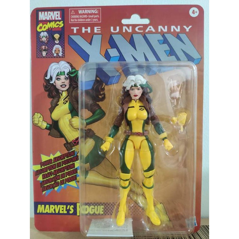 Hasbro Marvel Legends Series Retro Collection – Action Figure Rogue 6 Pollici, X-Men, Confezione Vintage - 3