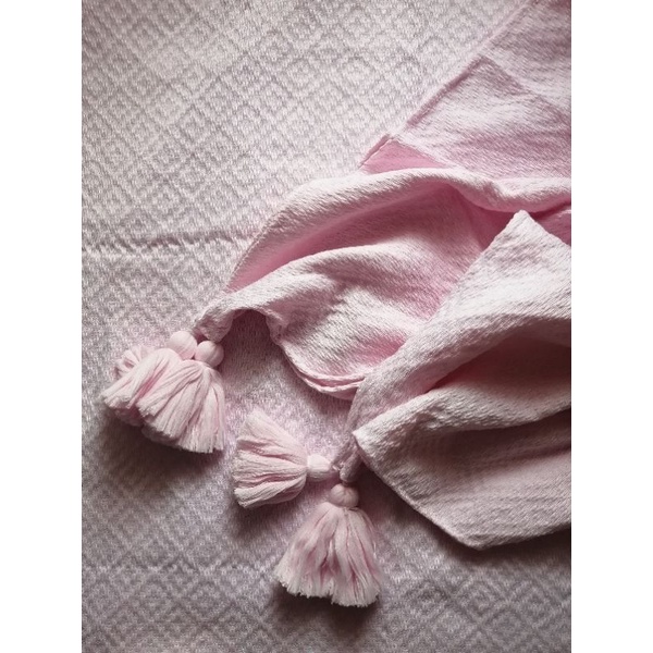 JUANA Inabel Trambia Pompom Throw Blanket / Sofa Drape / Bed Runner