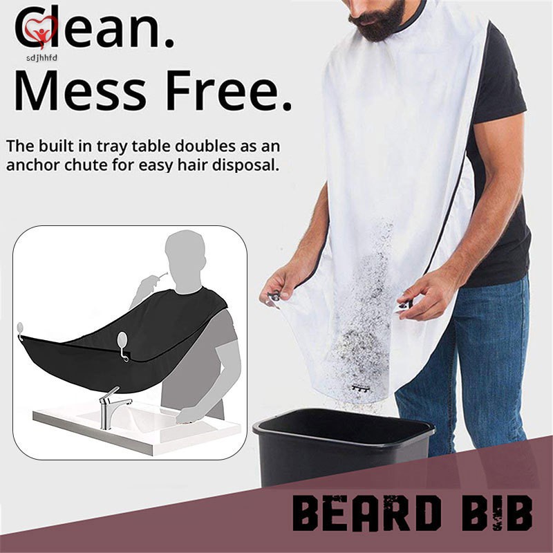 Male Beard Shaving Apron Care Clean Hair Adult Cape Bibs Shaver Holder