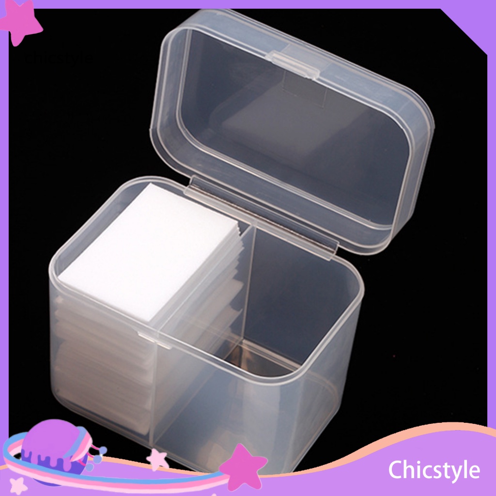 chicstyle Compact Cotton Pad Container 2 Compartment Cotton Pad