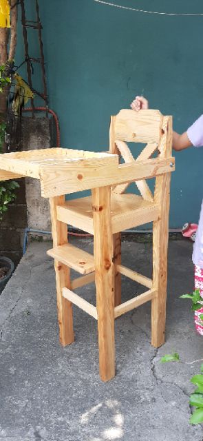 High chair clearance for baby wooden