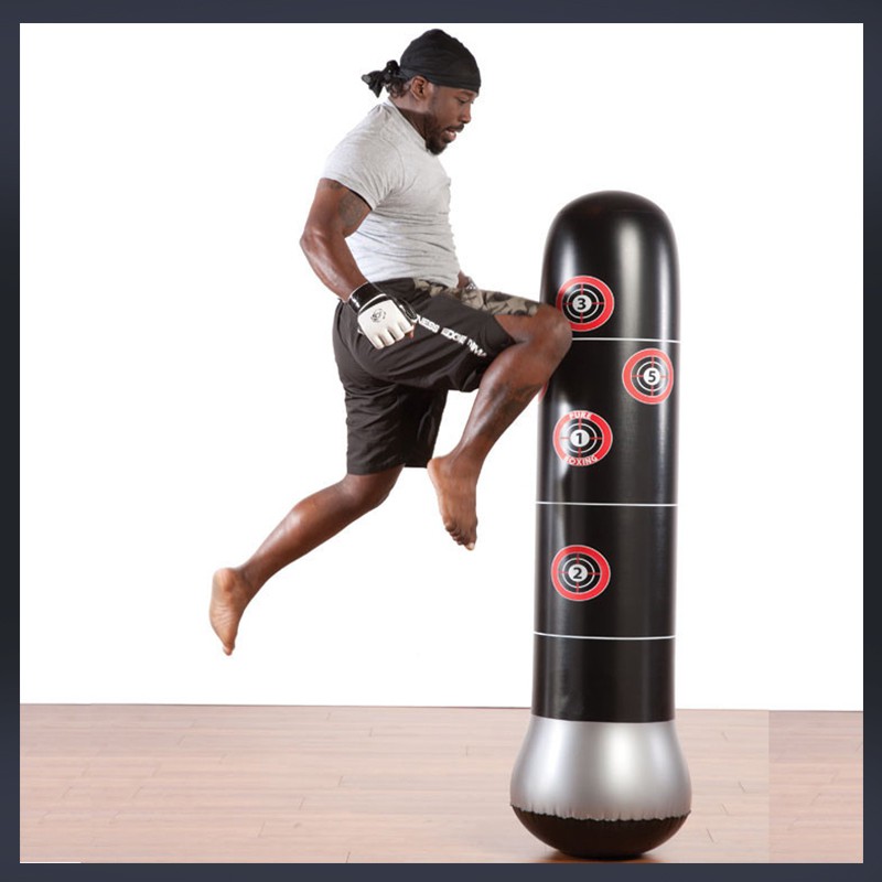 1.5M/1.6M Inflatable PVC Boxing Punching Bag Stand Target Sandbag For