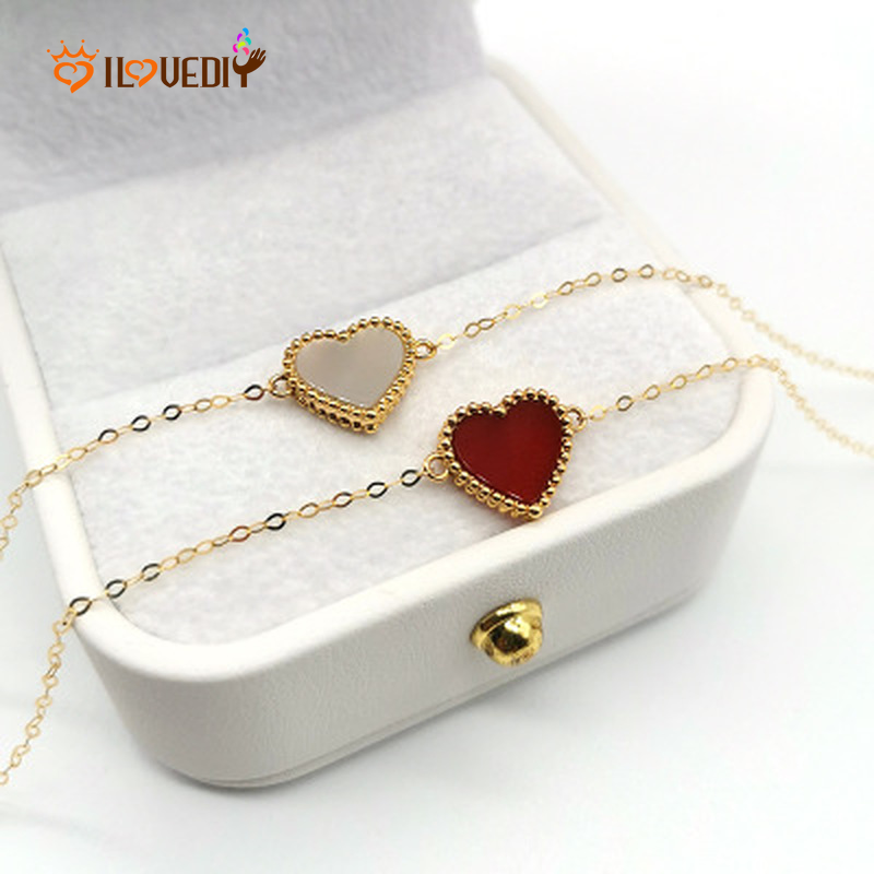 Bling Heart Pendant Charm Bracelet