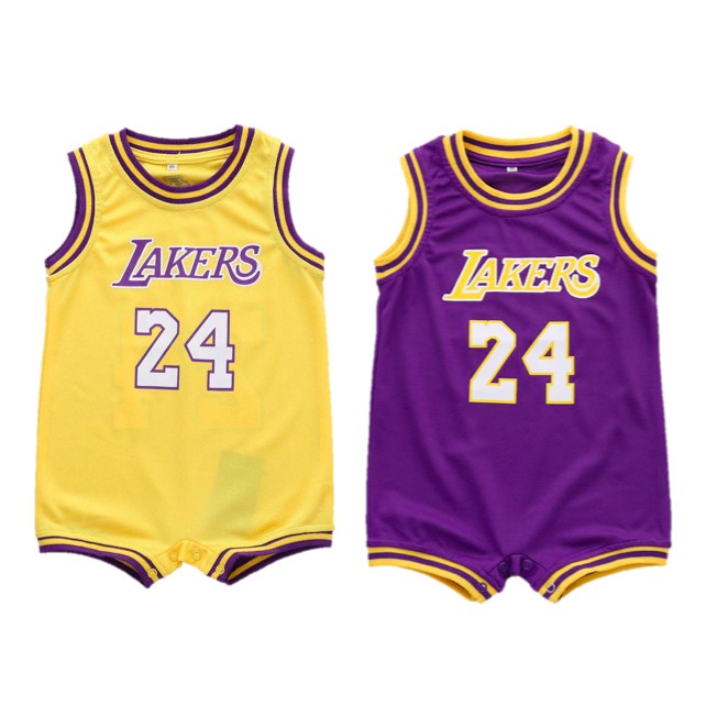 Baby Basketball Romper LA Lakers Kobe Bryant 24 Purple