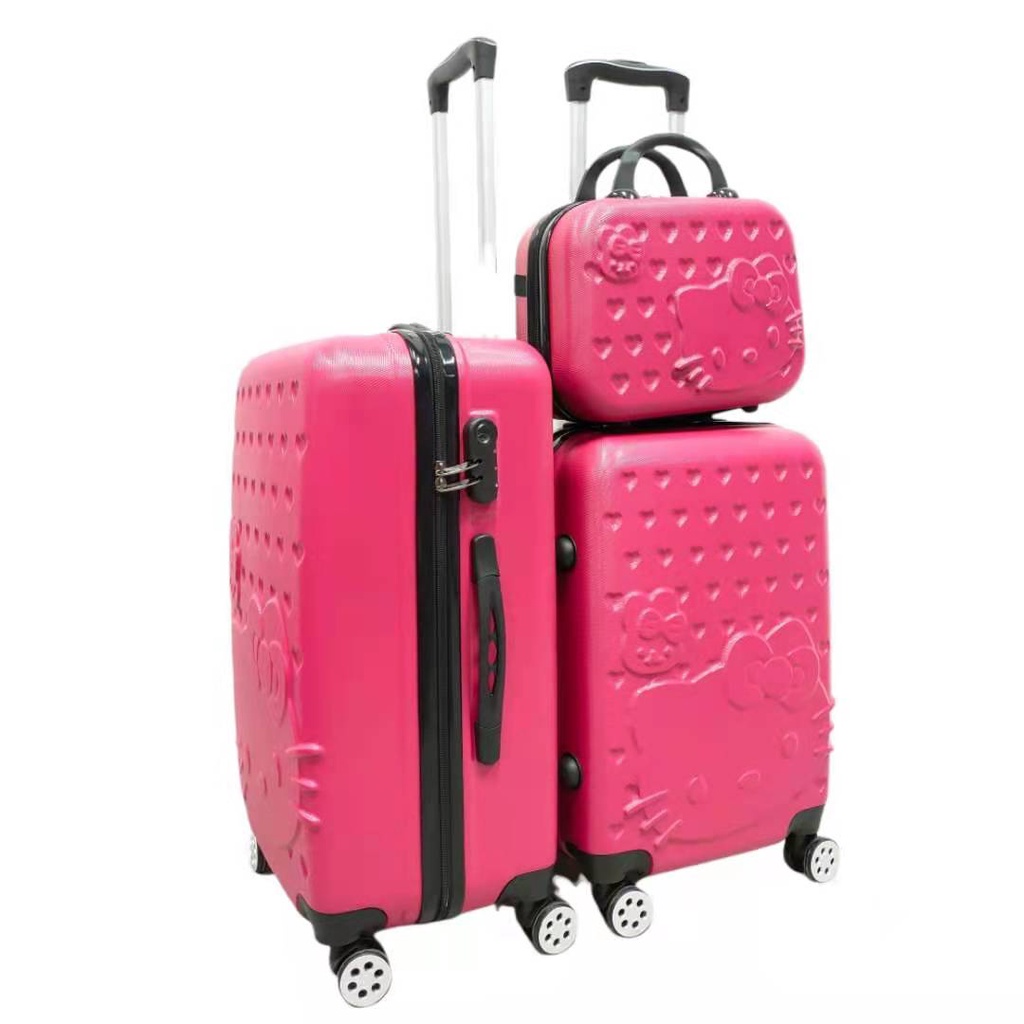 hello kitty luggage bag 3in1 2in1 set travel ABS suitcase 12inch 20inch 24inch beg bagasi