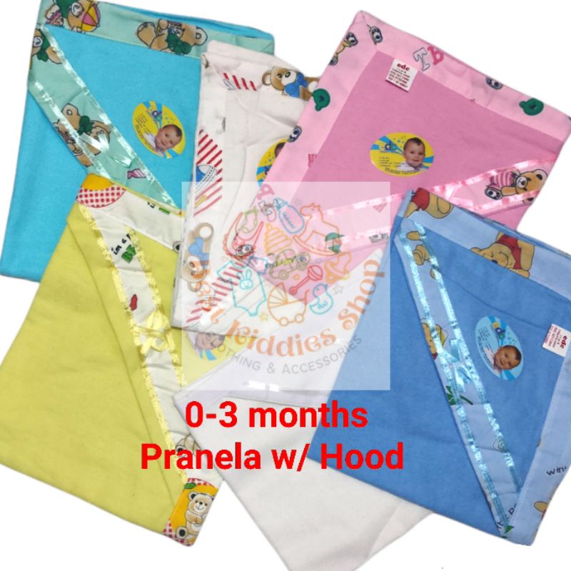 PRANELA HOODED RECEIVING BLANKET/Blanket for Newborn Baby (Random